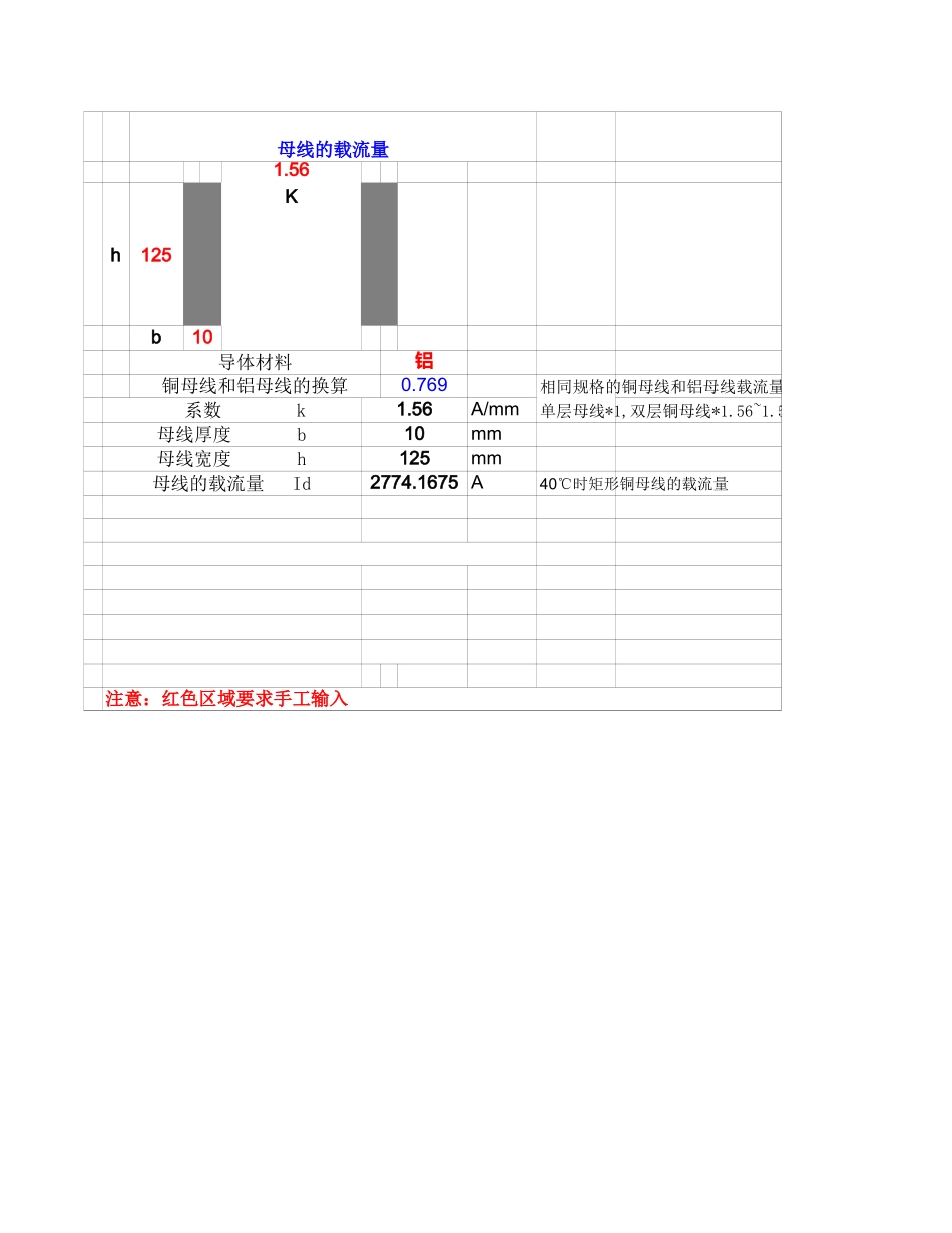 母线计算及选用实用表格.xls_第2页