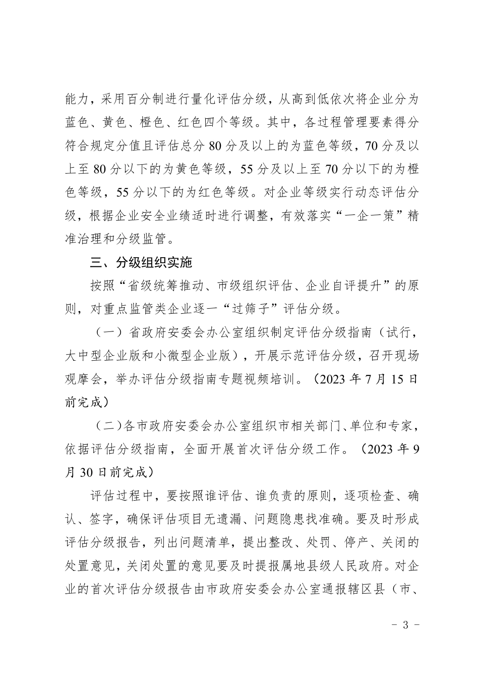 （鲁安办字〔2023〕31号）关于印发《山东省化工和危险化学品企业分级分类监管工作方案》的通知.pdf_第3页