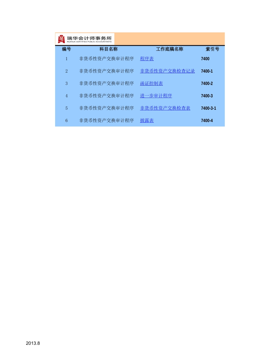 7400非货币性交易.xls_第1页