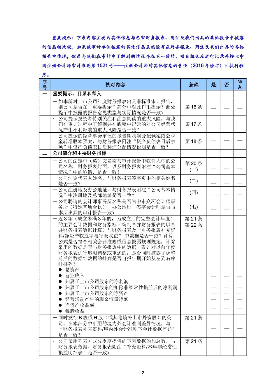 7700-1上市公司信息披露情况核对表（上市公司年报适用）.doc_第2页