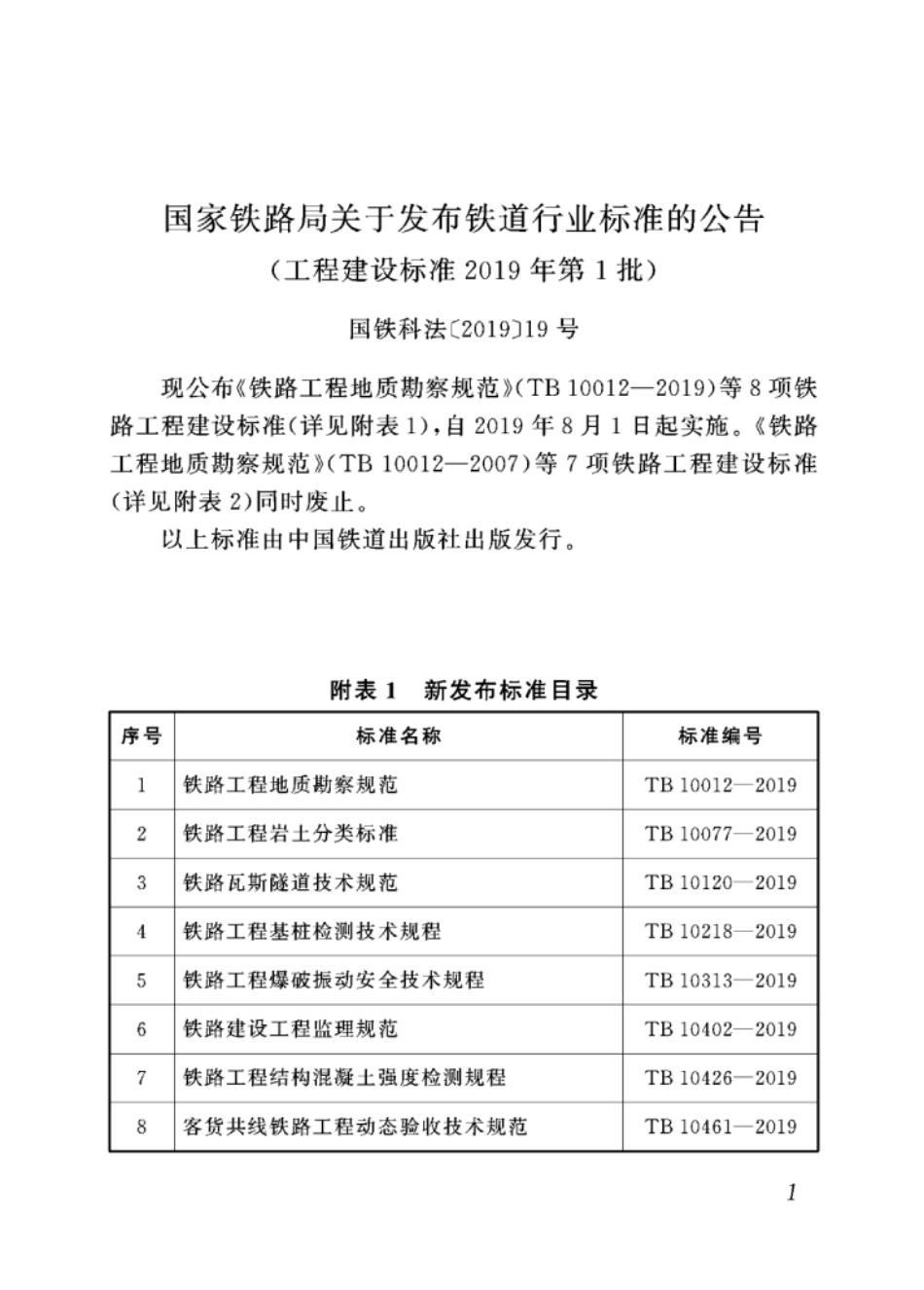 TB 10077-2019 铁路工程岩土分类标准.pdf_第1页