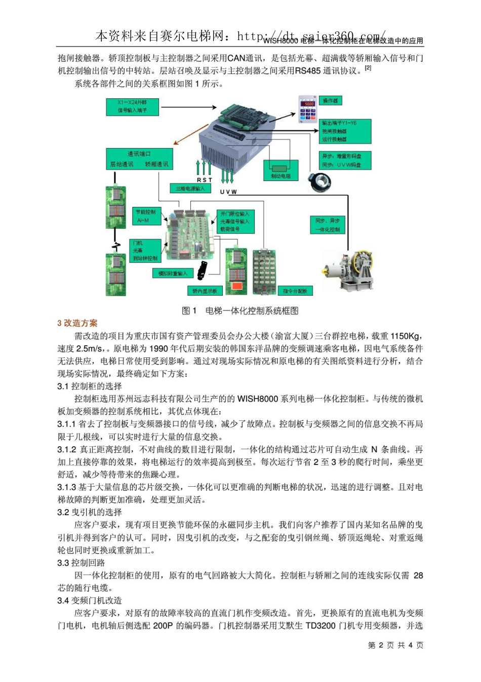 WISH8000电梯一体化控制柜在电梯改造中的应用.pdf_第2页