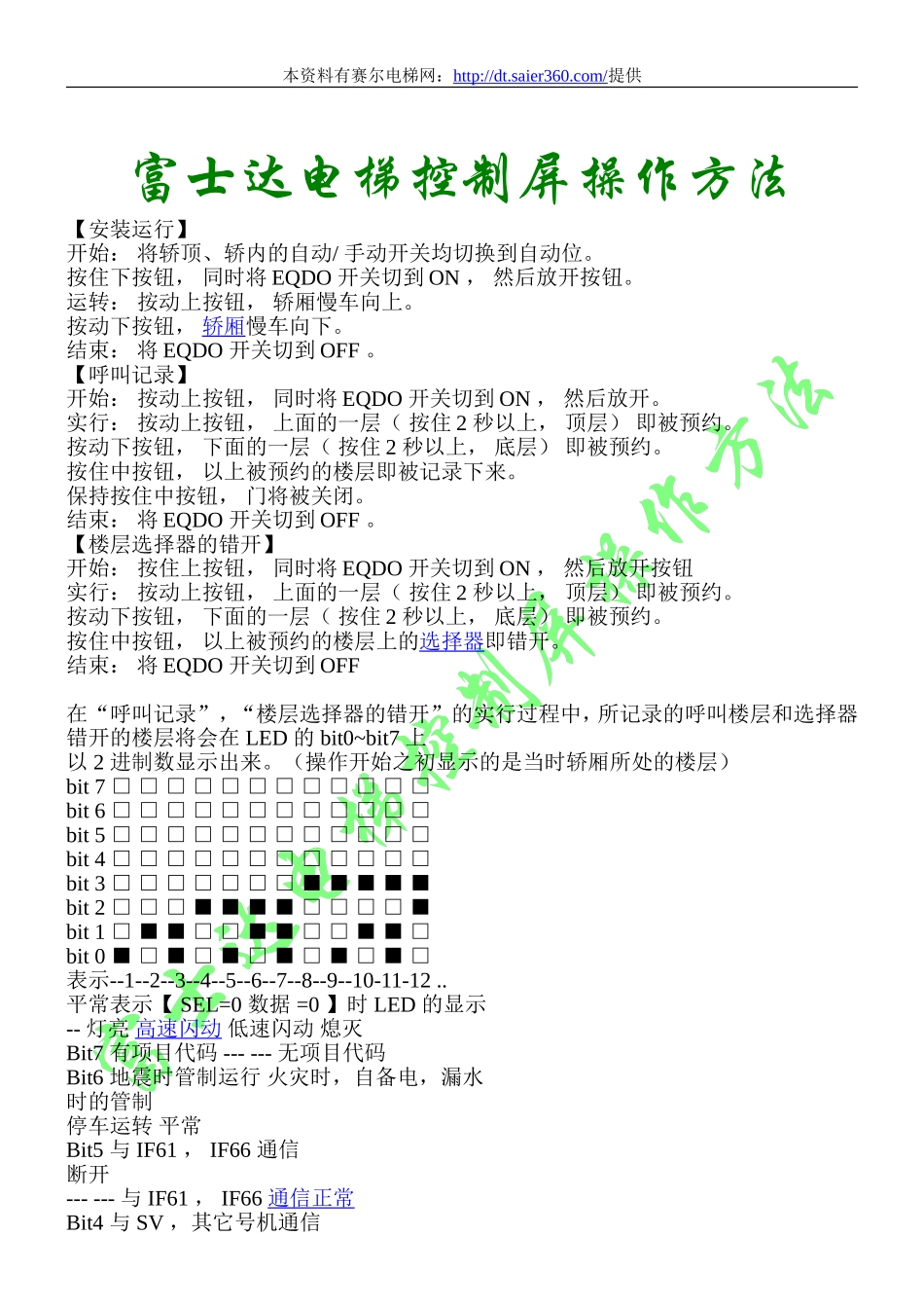 富士达CP38电梯控制屏操作方法.doc_第1页