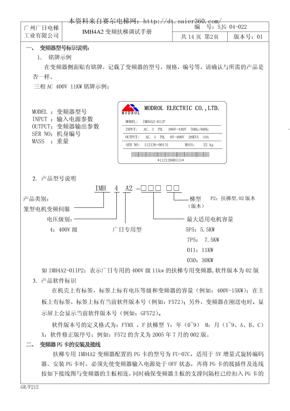 广日PLC+变频器扶梯调试手册.pdf_第3页