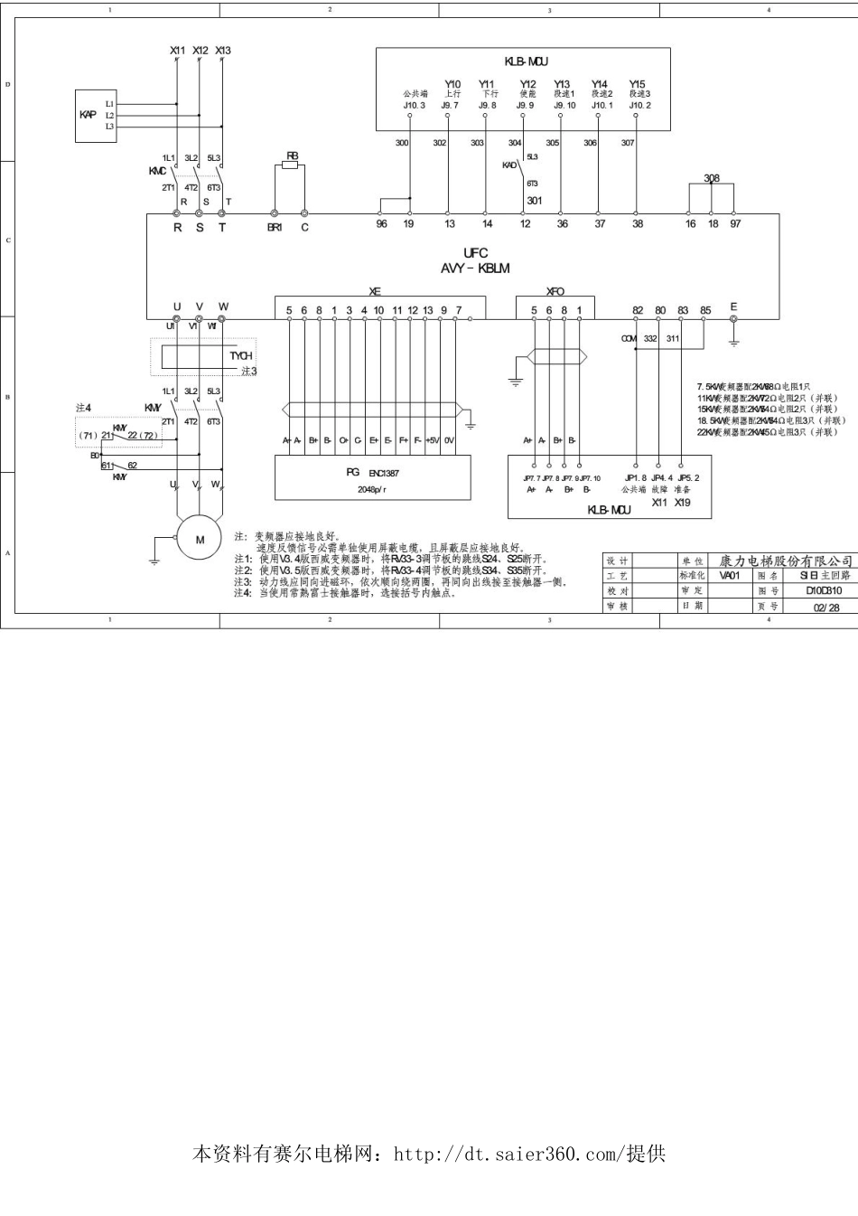 康力电梯KLB-MCU电气原理图.pdf_第2页