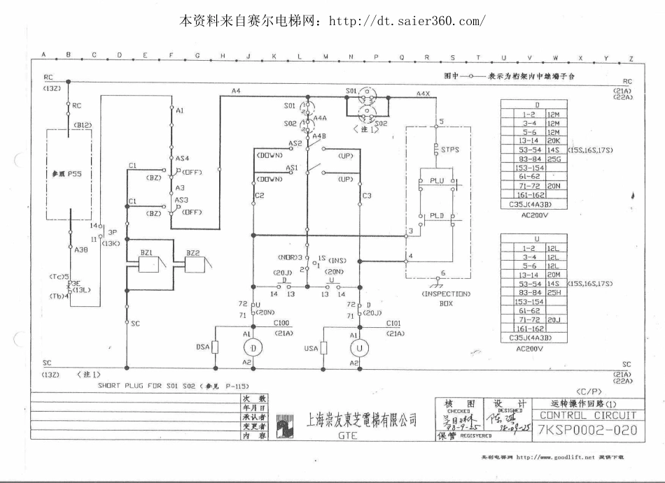 上海崇友东芝电扶梯电气图纸.pdf_第3页