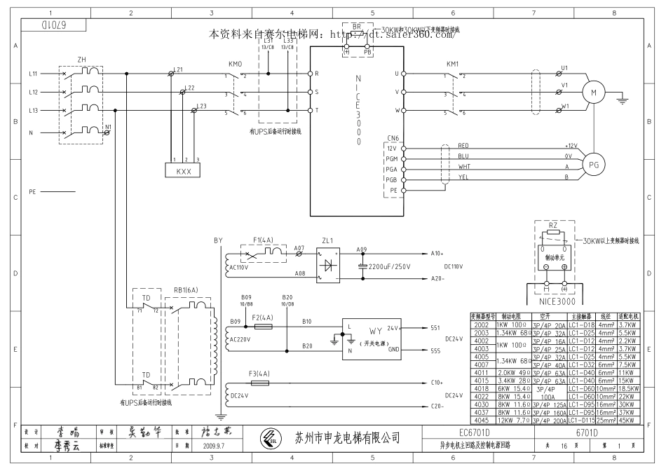 申龙电梯SL_6701D电气原理图.pdf_第3页