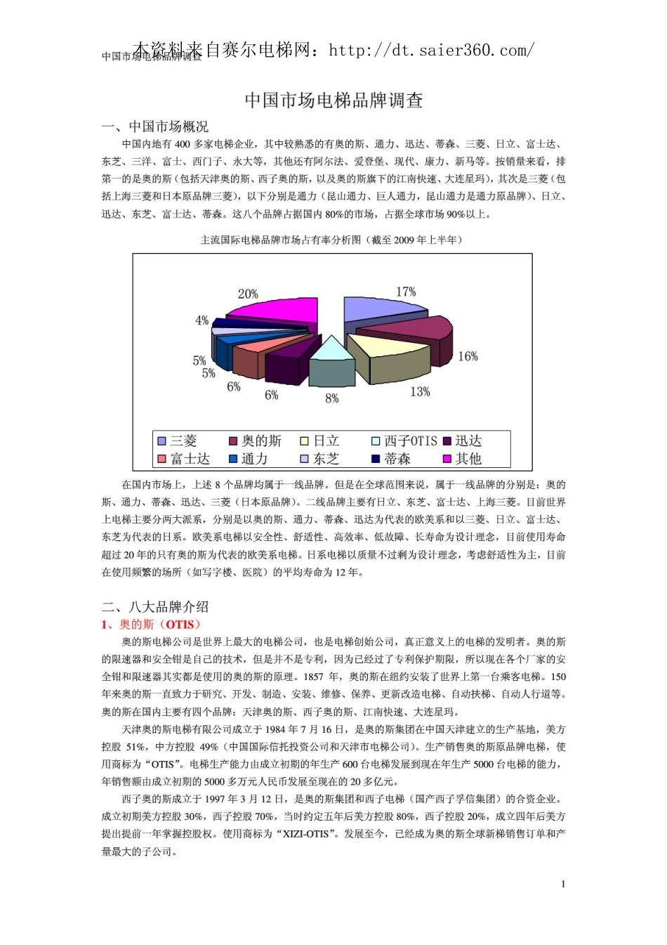 中国市场电梯品牌调查.pdf_第1页