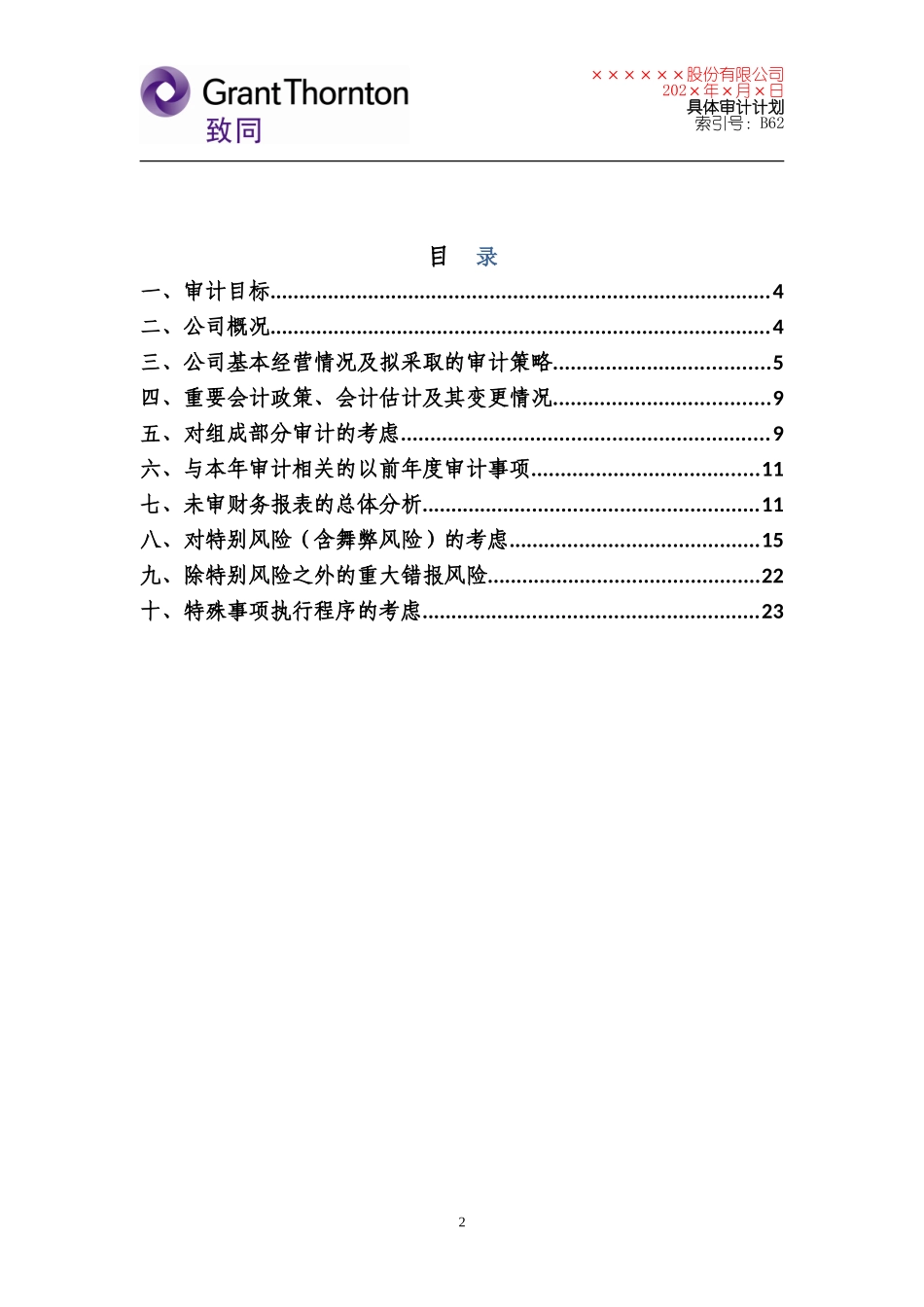 B62 具体审计计划2020【公众号：财会审计干货资料库 免费分享 切勿商用！】.doc_第2页