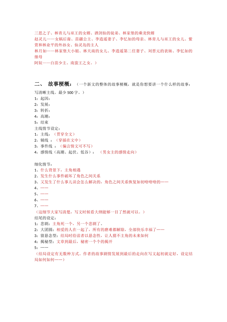 小说大纲主要思路（全部文适用）.docx_第2页