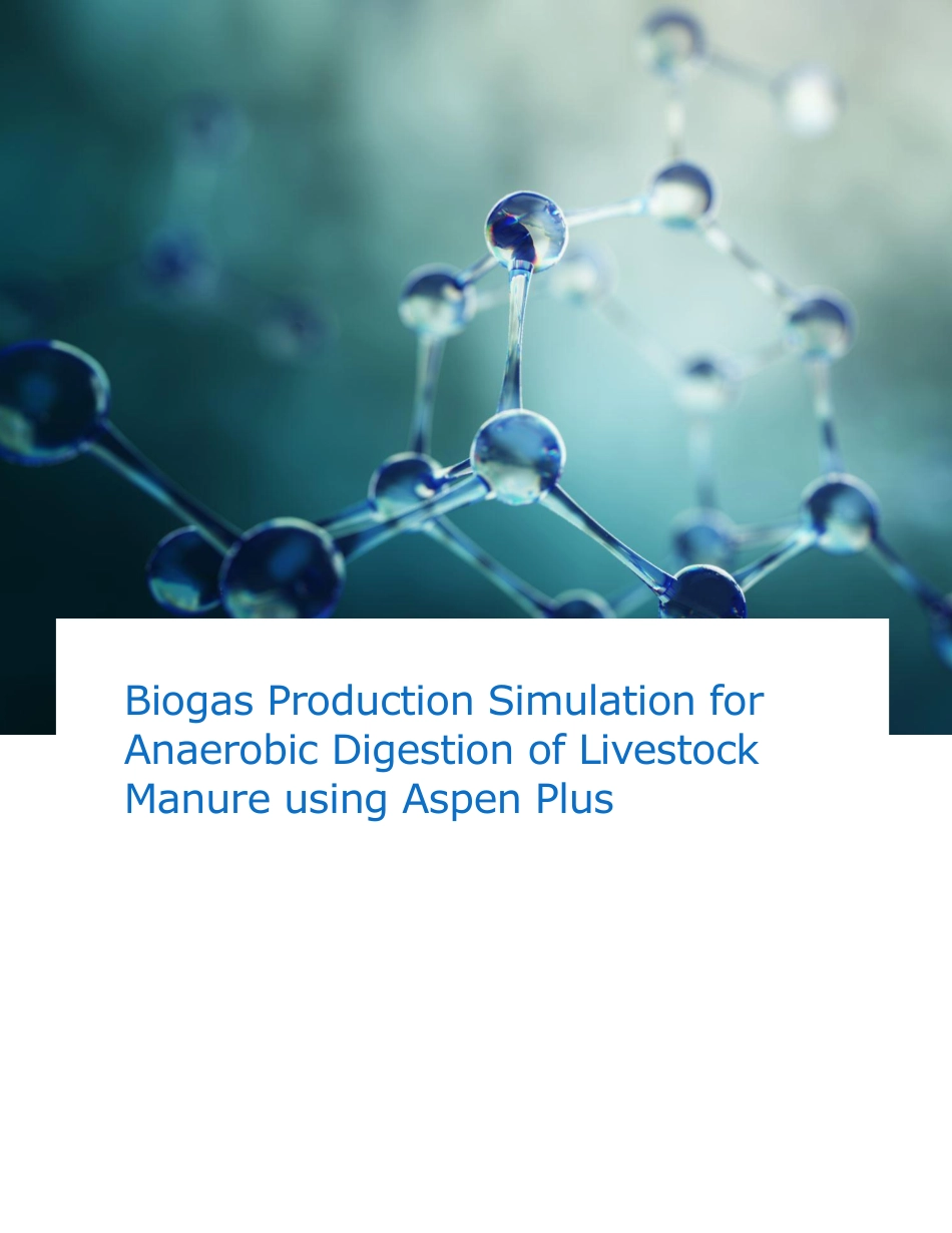 Biogas Production Simulation for Anaerobic Digestion of Livestock Manure.pdf_第1页