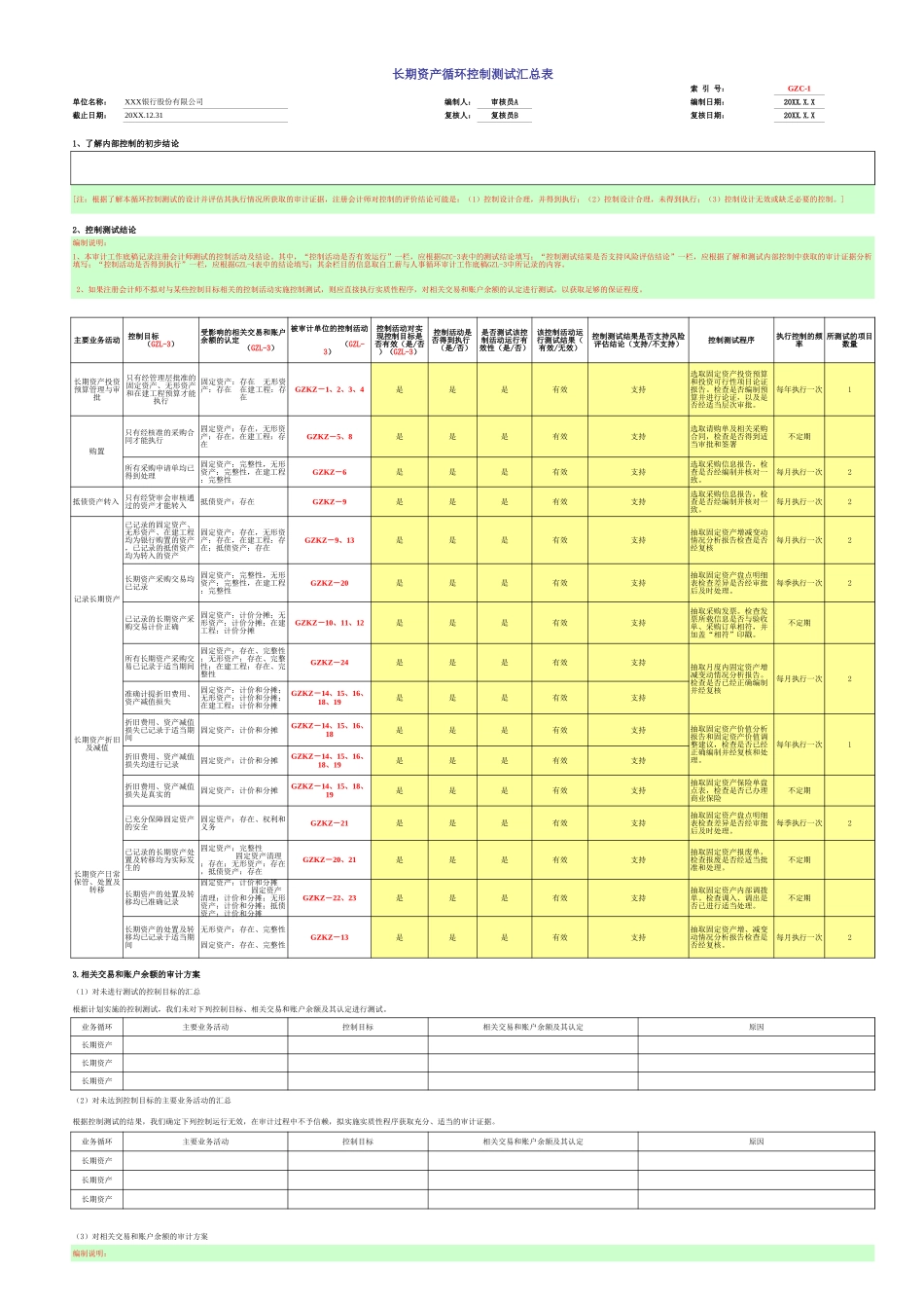 GZC控制测试-长期资产循环.xls_第2页