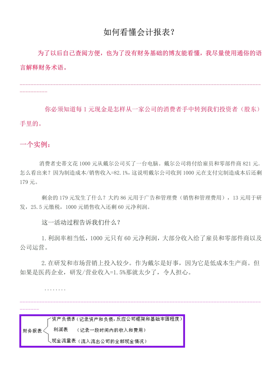 财会审计学习备考资料库整理分享：教你如何看懂财务报表 (1).pdf_第1页