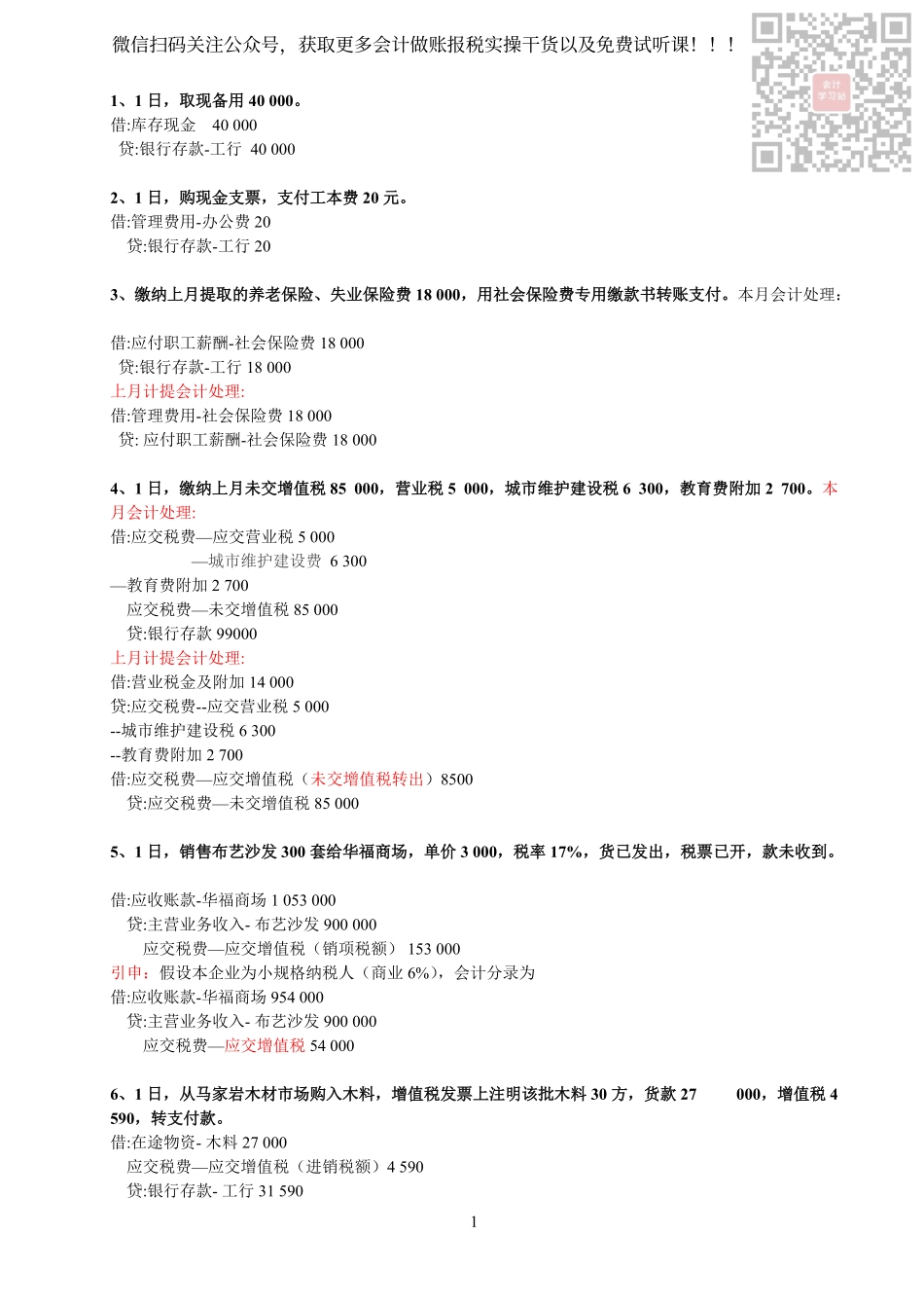 会计分录(全套做账资料).pdf_第1页