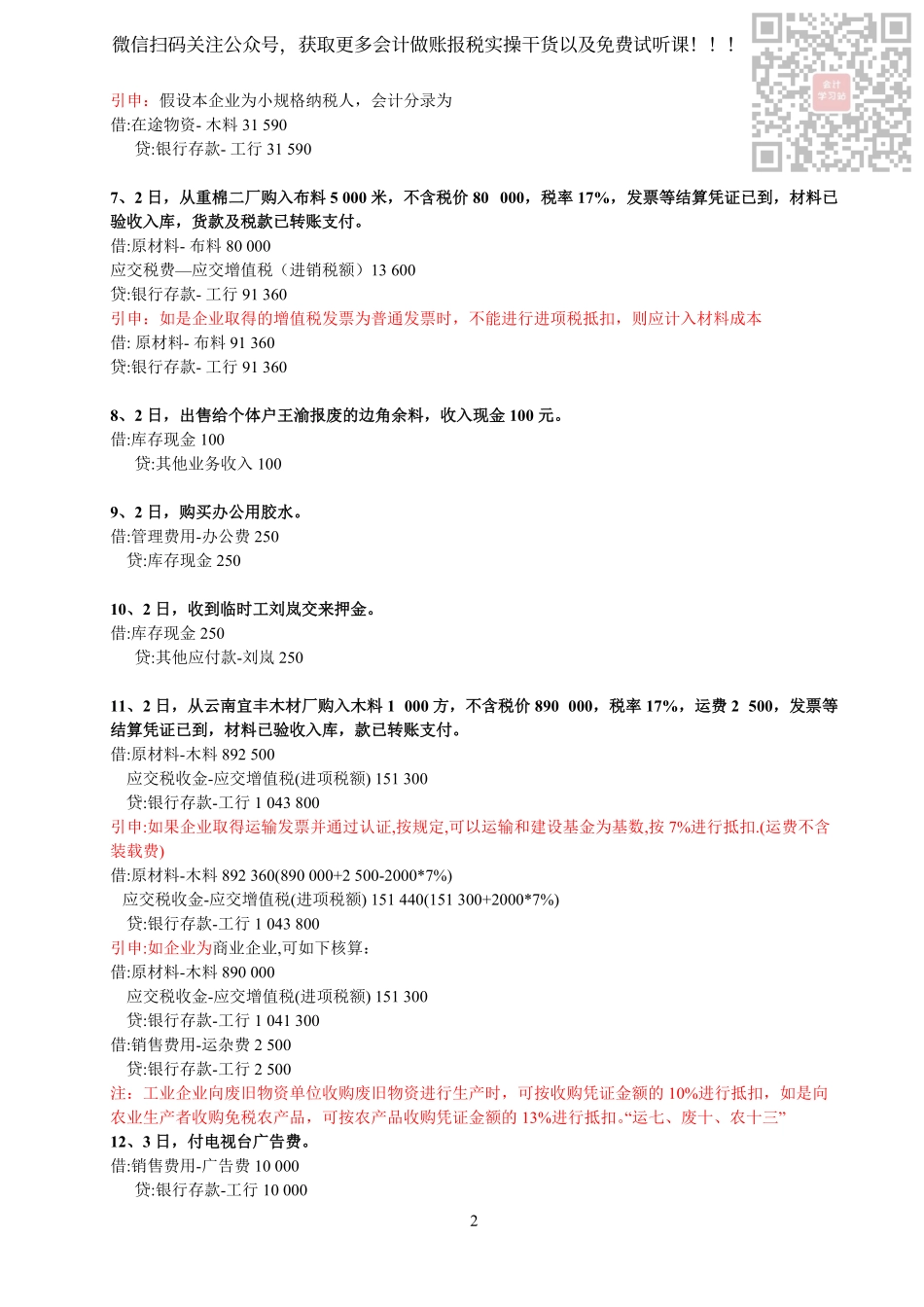 会计分录(全套做账资料).pdf_第2页