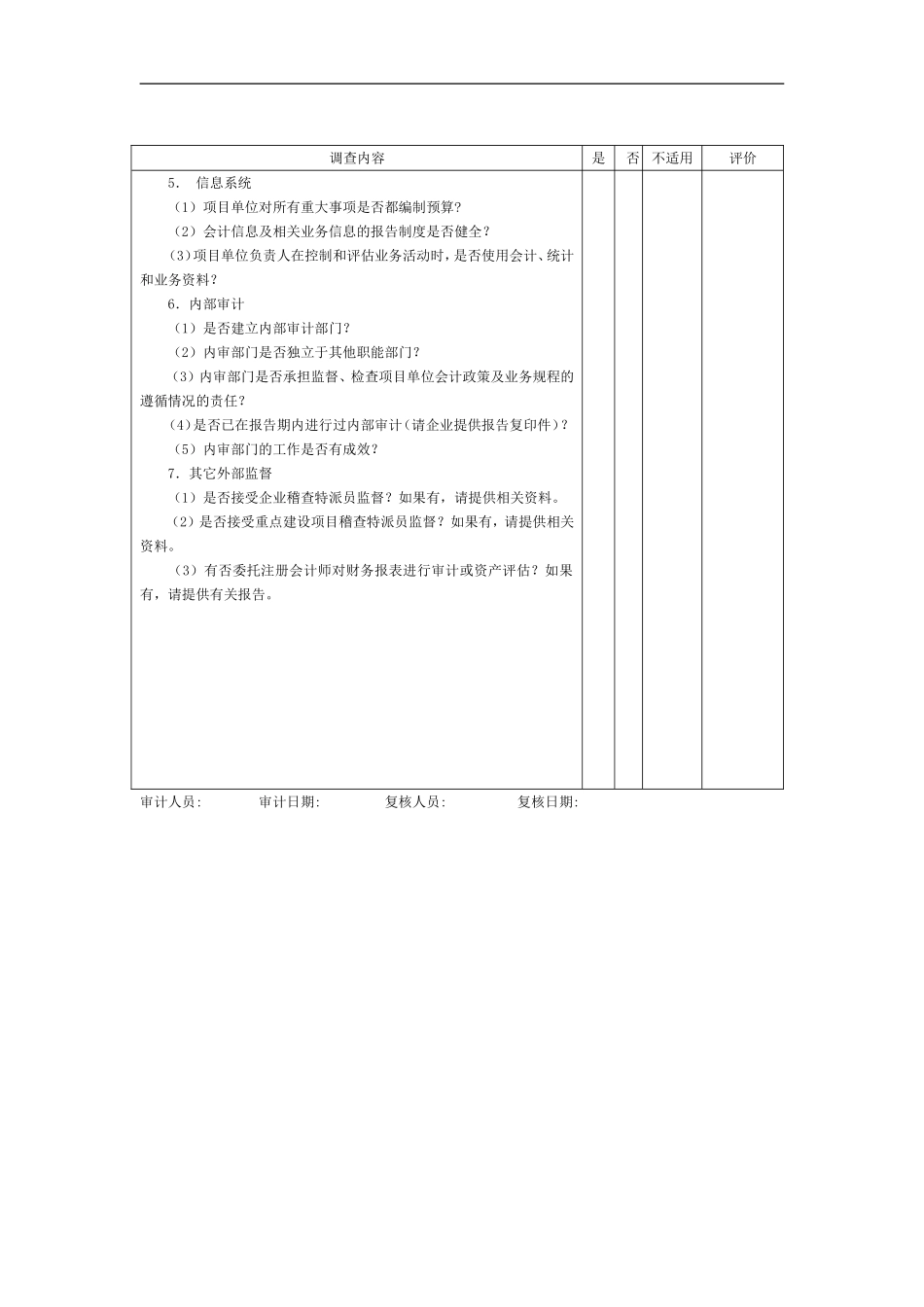 控制环境和会计系统内控调查结论-1控制环境调查表.doc_第2页