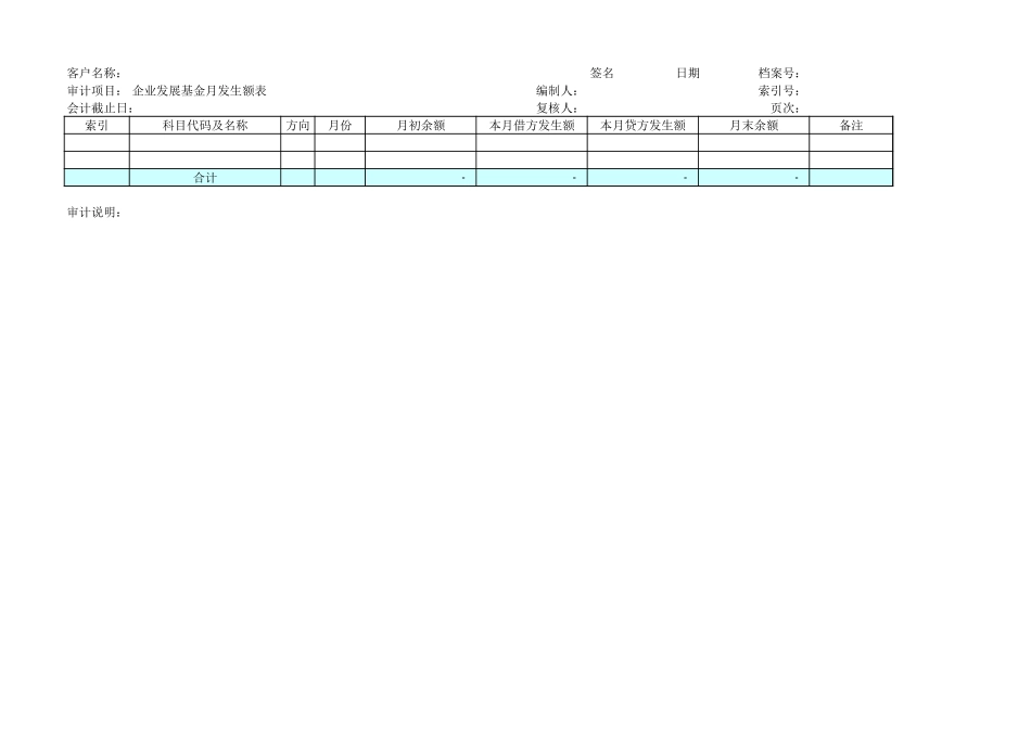 企业发展基金月发生额表.xls_第3页