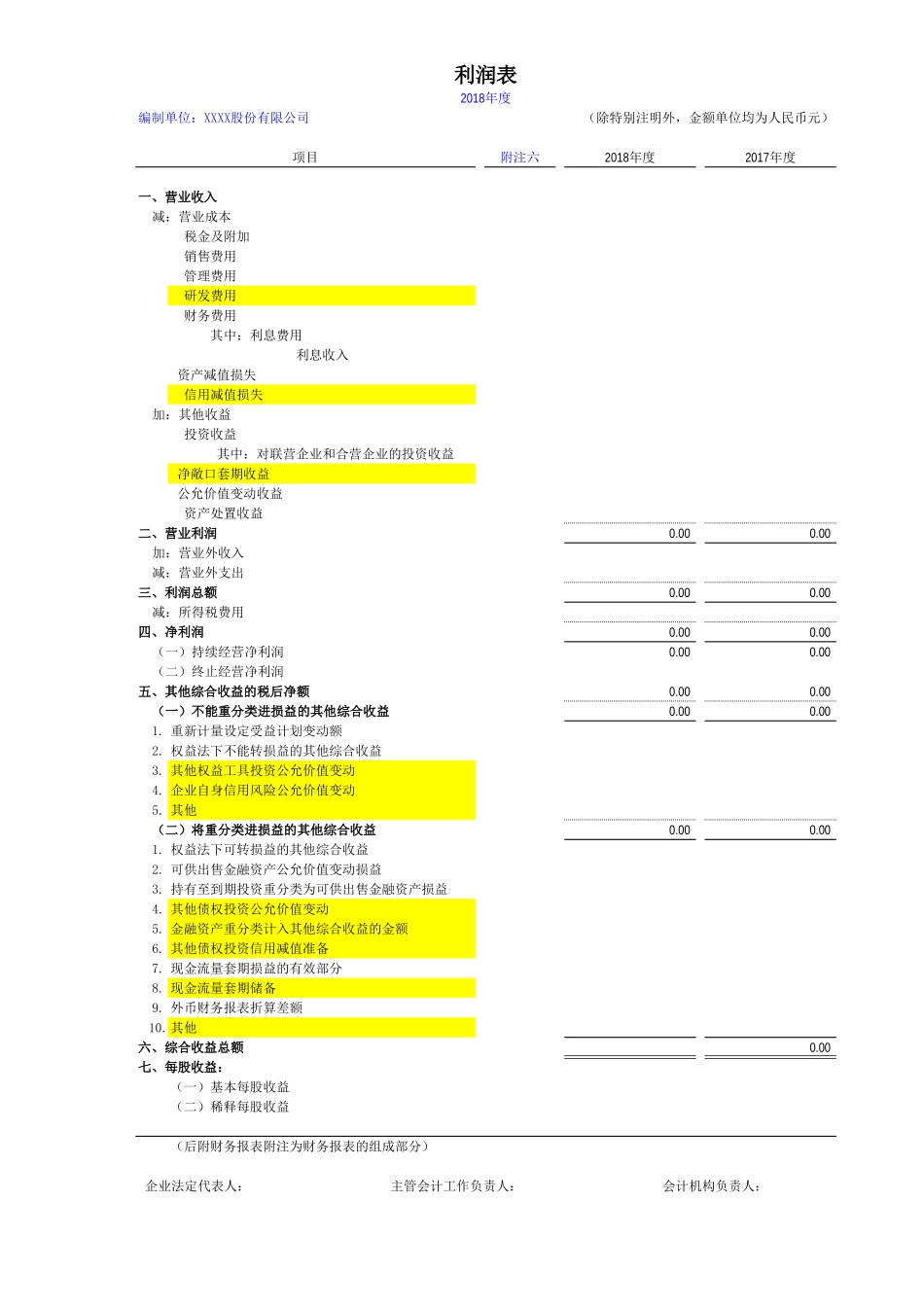 上市等公众公司单户财务报表-（执行新准则20190215）.xls_第3页