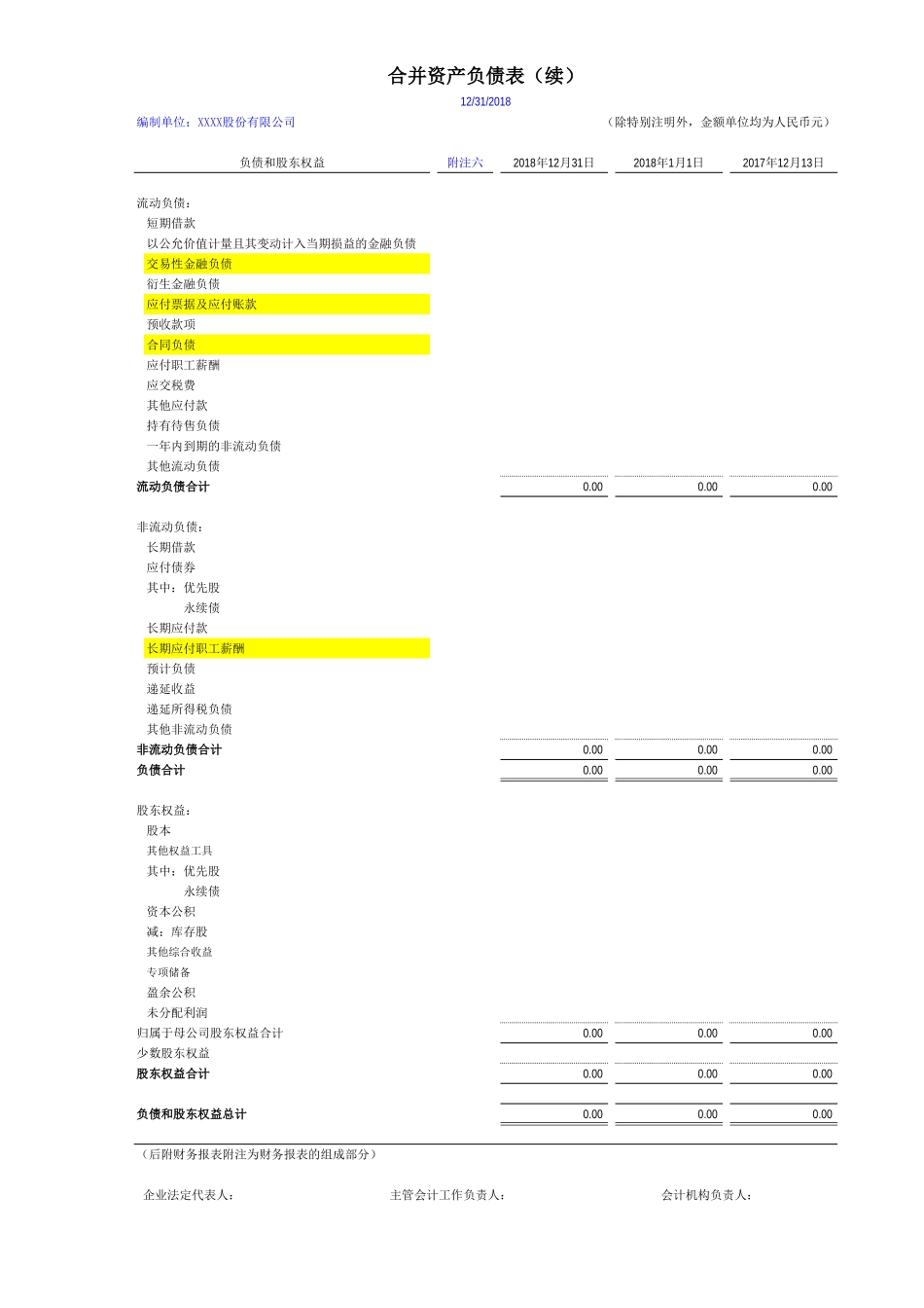 上市等公众公司合并财务报表-（执行新准则20190215）.xls_第2页