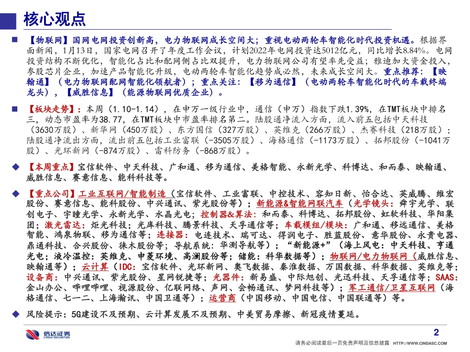 通信行业·产业追踪（44）：重视智能汽车、电力物联网、风电、智能制造板块投资机会-20220115-信达证券-38页 (1).pdf_第3页