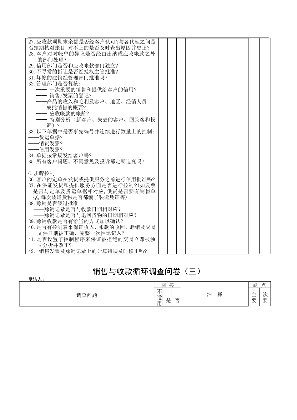 销售与收款循环问卷.doc_第2页