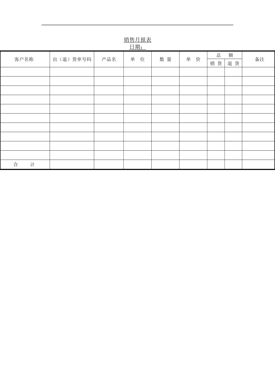 销售月报表.doc_第1页