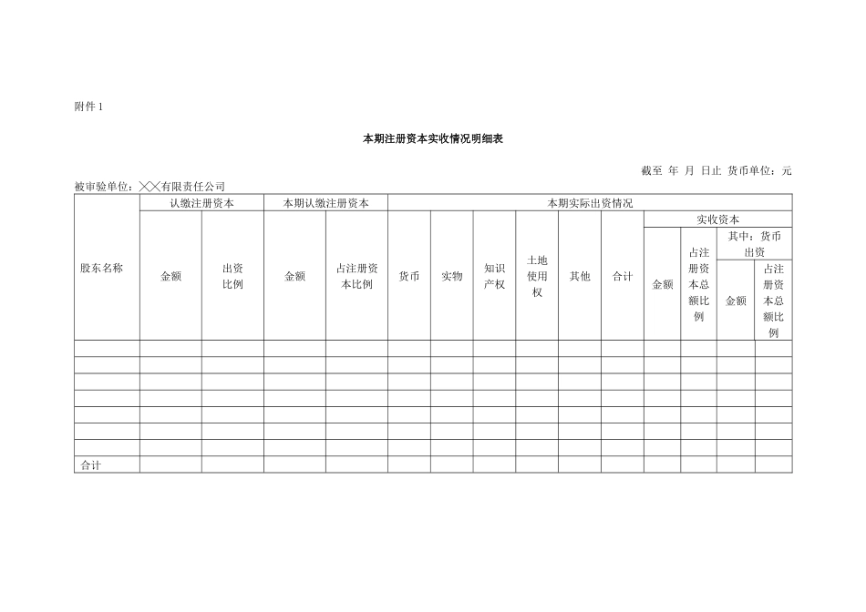 验资报告（适用于有限责任公司股东分次出资非首次验资）.docx_第2页