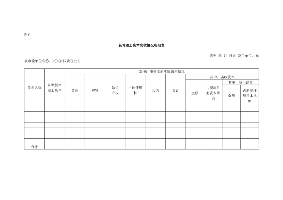 验资报告（适用于有限责任公司增资）.docx_第2页