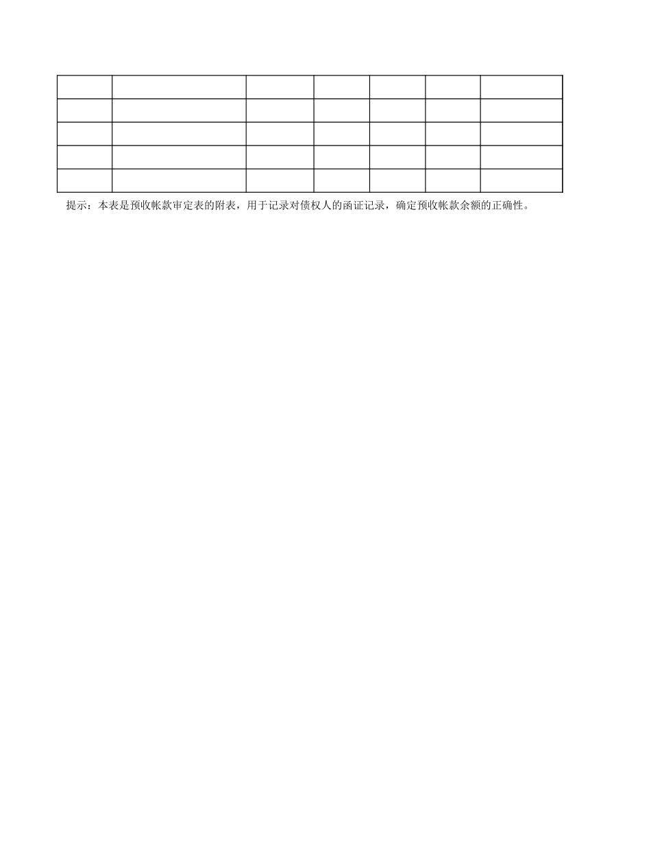 预收帐款函证汇总表.xls_第2页