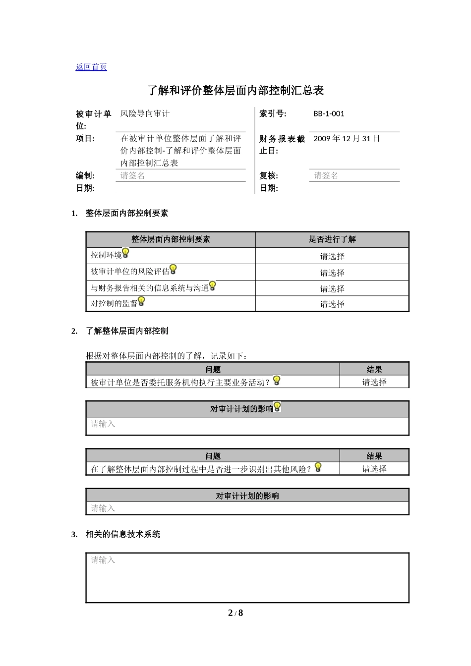 在被审计单位整体层面了解和评价内部控制.docx_第2页