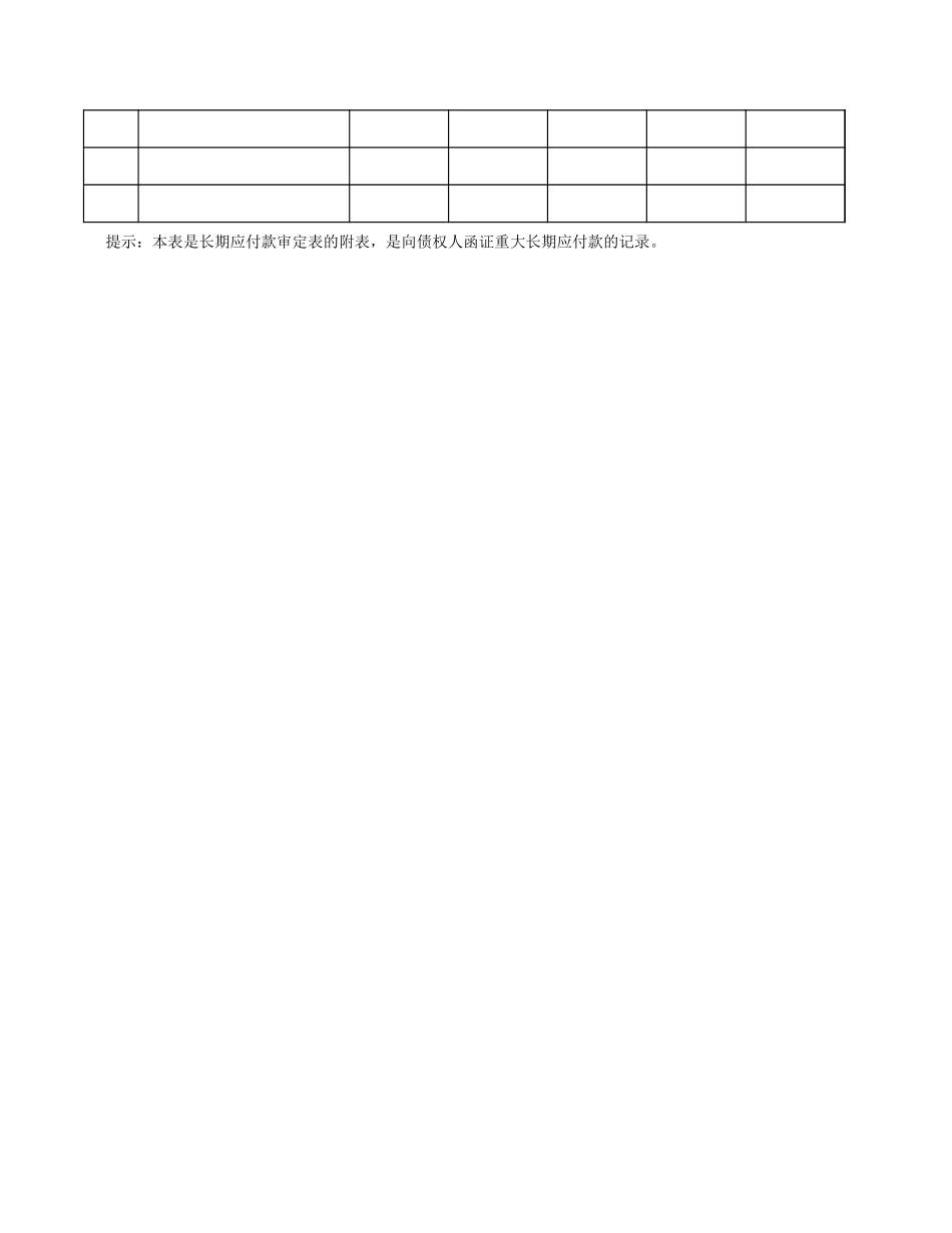 长期应付款函证情况表.xls_第2页