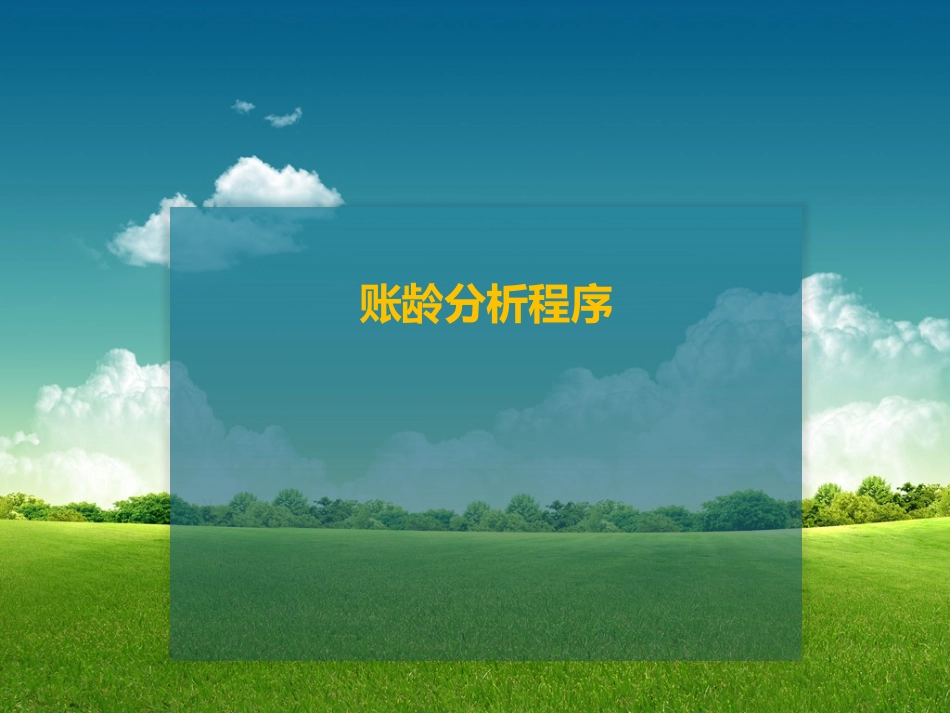 账龄分析程序ppt.pptx_第1页