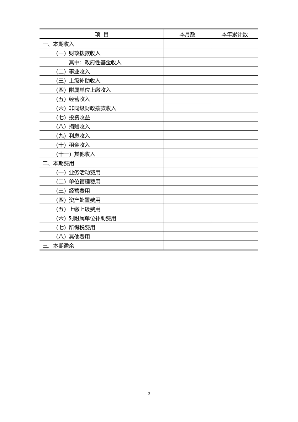 政府会计制度——行政事业单位会计报表格式及填报说明.docx_第3页