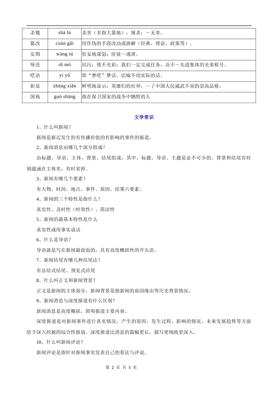 【八年级上册语文】第一单元 知识清单.docx_第2页