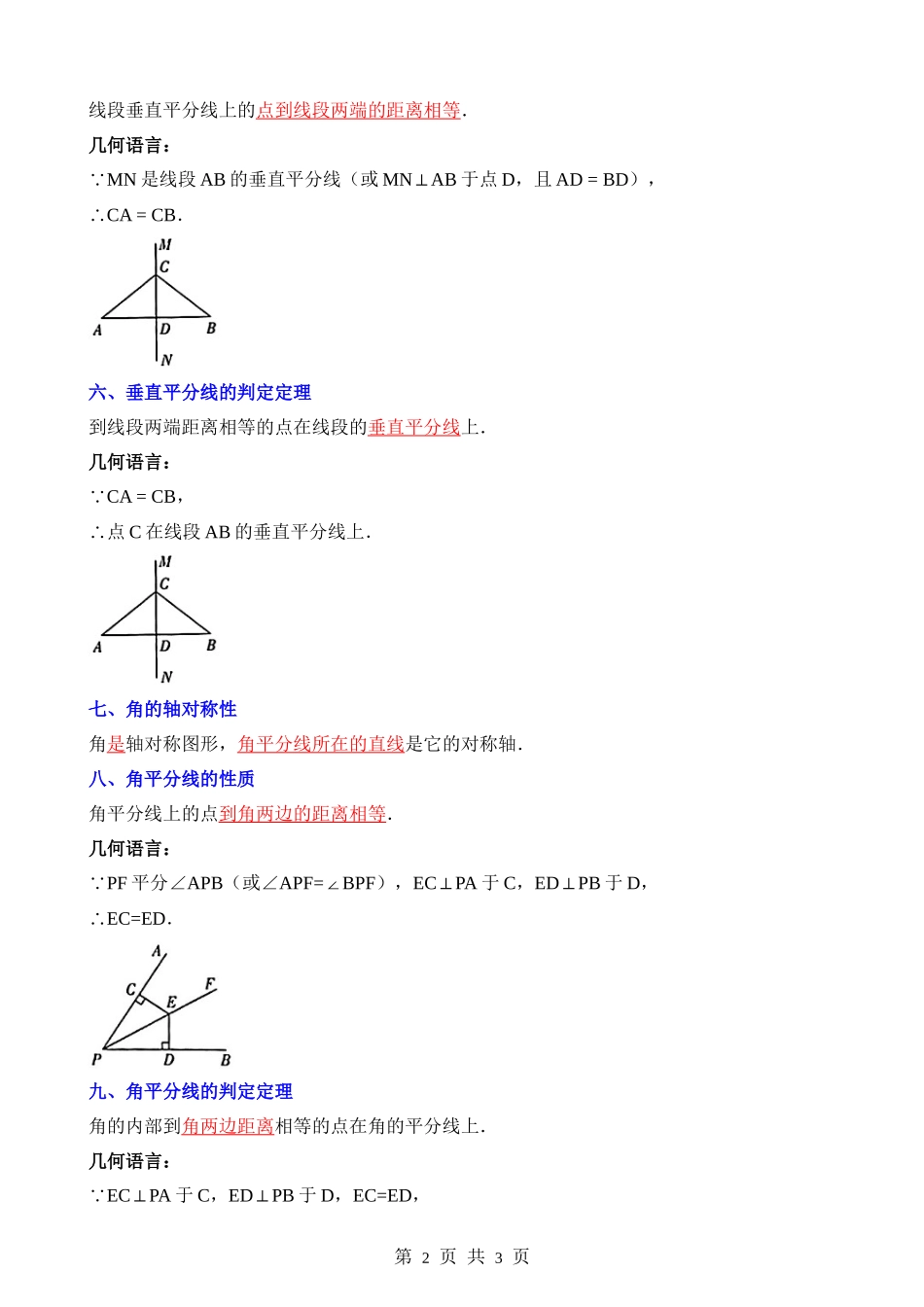 【八年级上册数学苏科版】第二章 轴对称图形（13个知识归纳）.docx_第2页