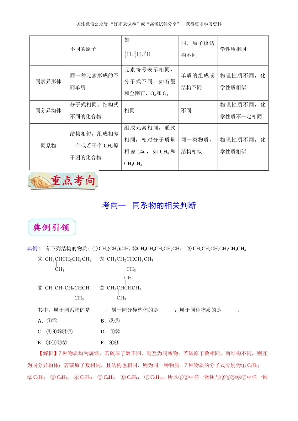 2025版·《考点一遍过》高考化学_考点50 碳原子的成键特征 同分异构体.doc_第3页