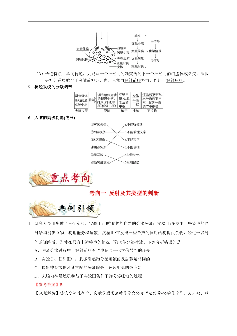2025版·《考点一遍过》高考生物_考点48 通过神经系统的调节.doc_第2页