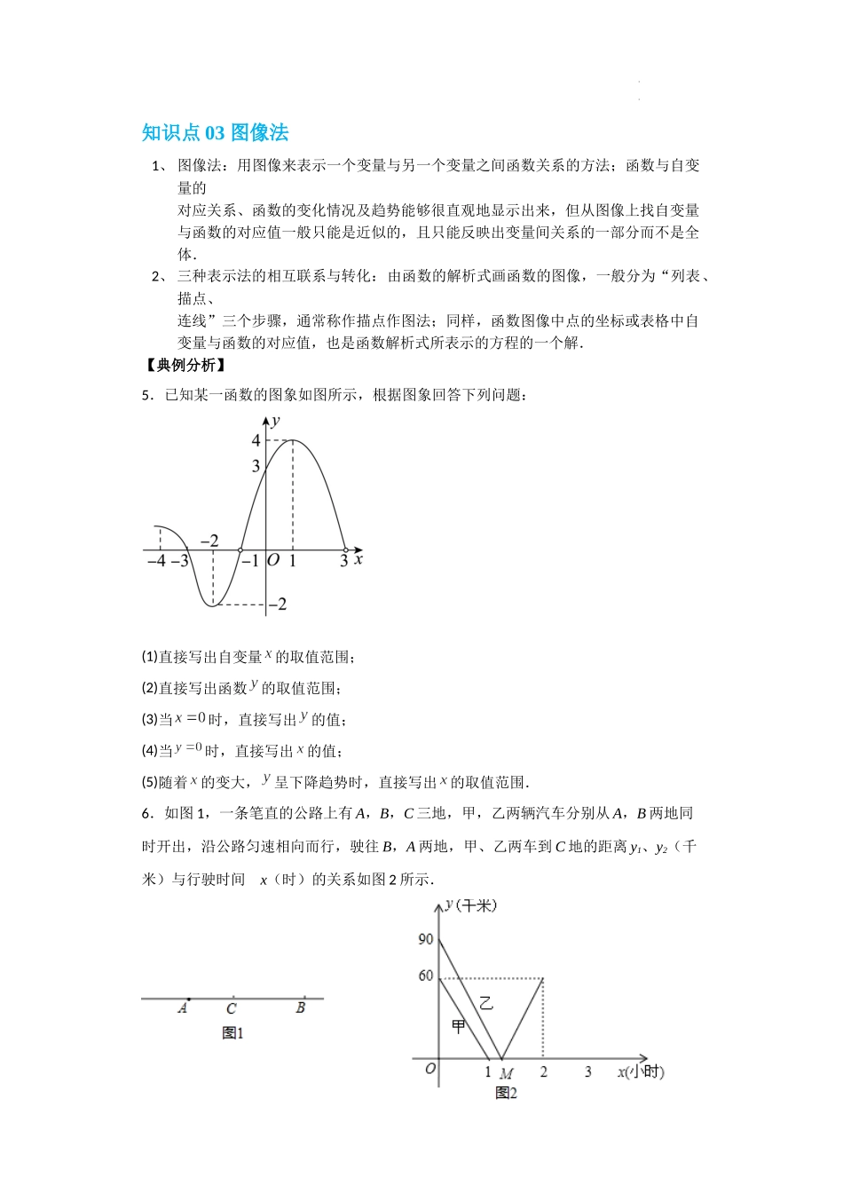 【八年级上册数学沪教版】专题12 函数的表示法（知识精讲+综合训练）（原卷版）.docx_第3页