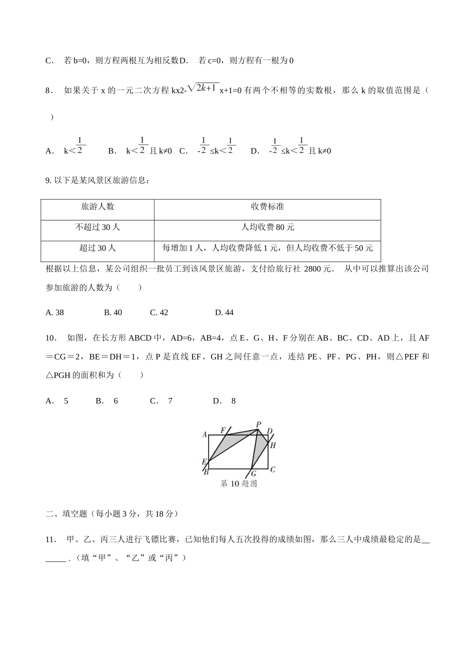 【八年级下册数学浙教版】单元测试卷 期中测试.docx_第2页