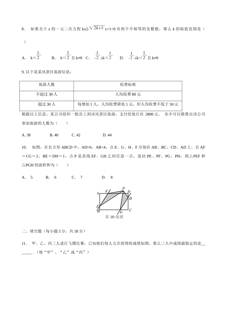 【八年级下册数学浙教版】期中测试.docx_第2页