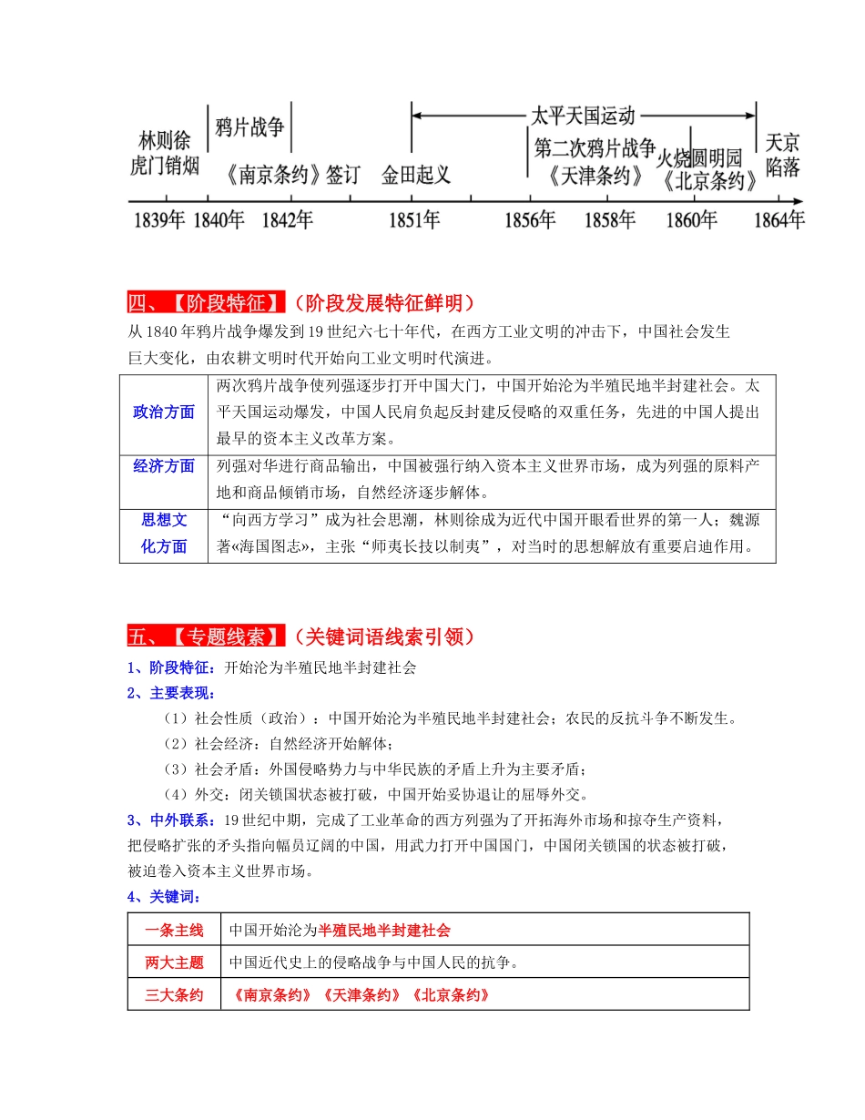 【八年级上册历史】第1单元  中国开始沦为半殖民地半封建社会（解析版）-.docx_第3页