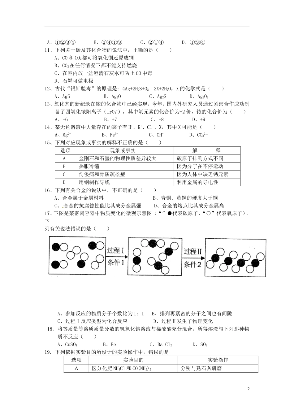 湖南省湘潭市2015年中考化学真题试题（含答案）.doc_第2页
