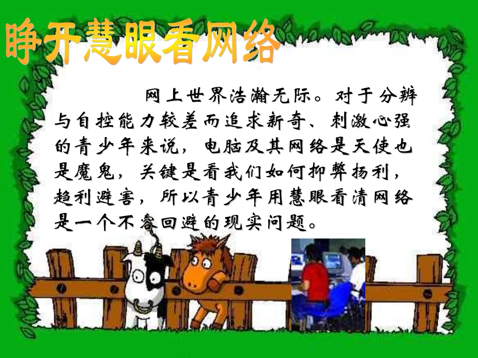 睁开慧眼看网络  主题班会.ppt_第3页