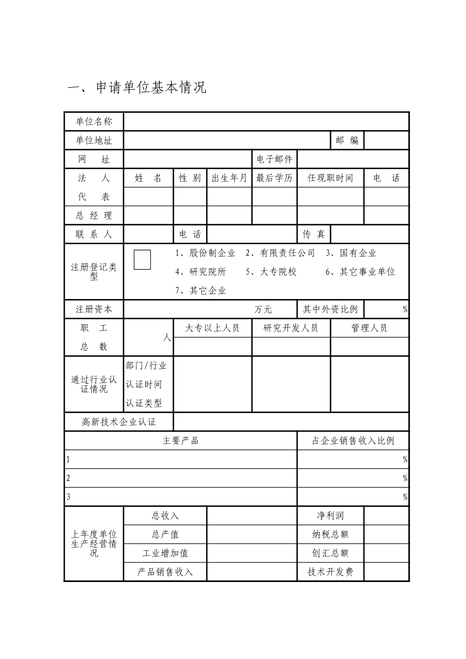 单位申请贷款贴息表 人力资源 自动生成.xls_第1页