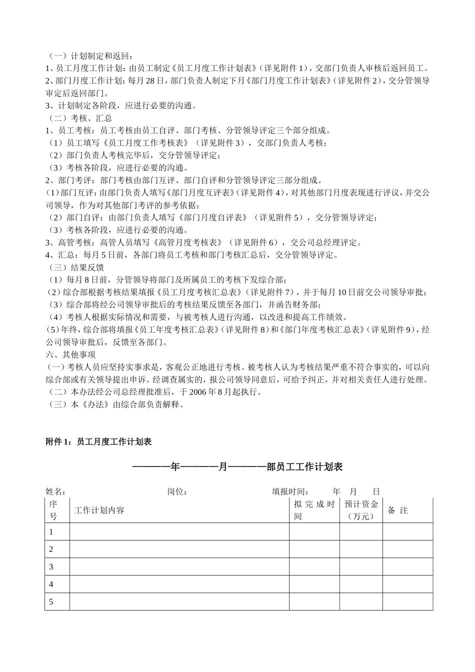 某公司绩效考核办法附全套表格制度与操作方案.doc_第3页