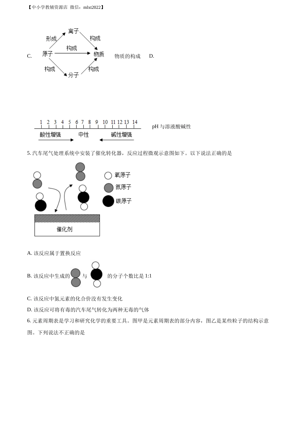 精品解析：2022年内蒙古呼和浩特市中考化学真题（原卷版）.docx_第2页
