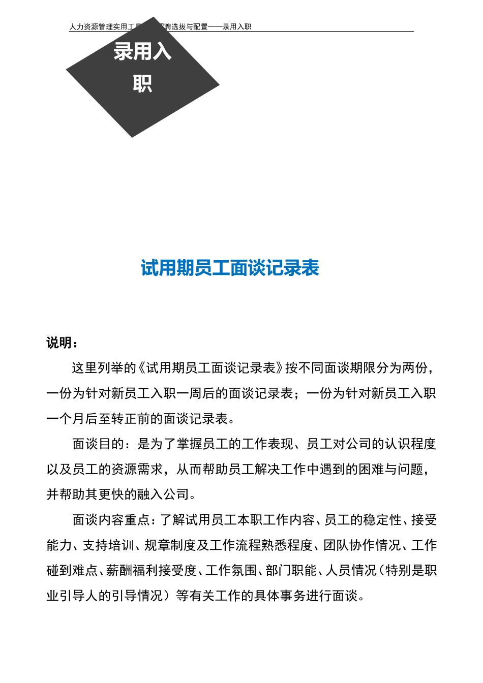 试用期员工面谈记录表.doc_第3页