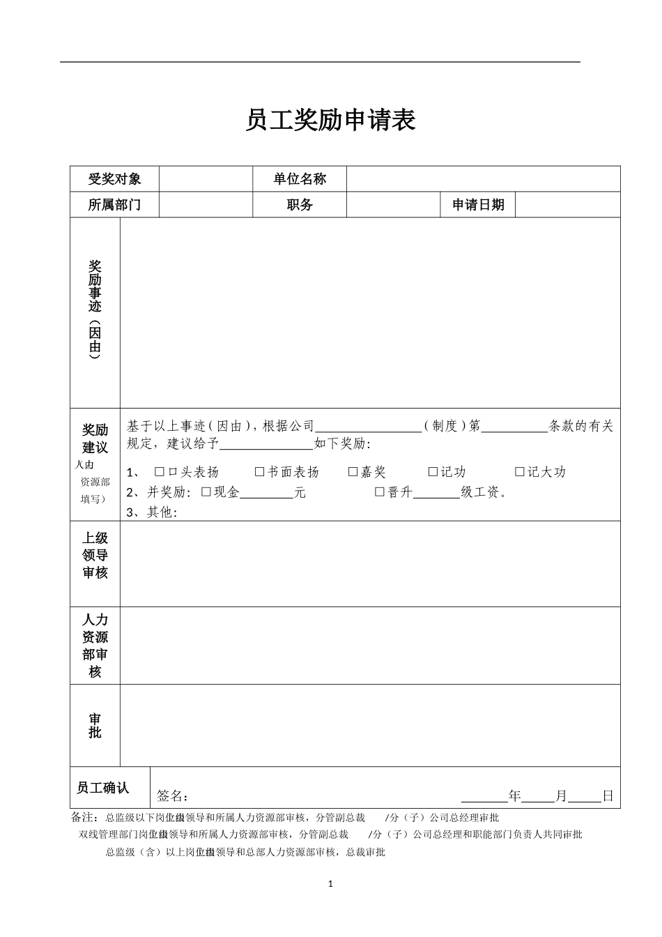 员工奖励申请表.doc_第1页
