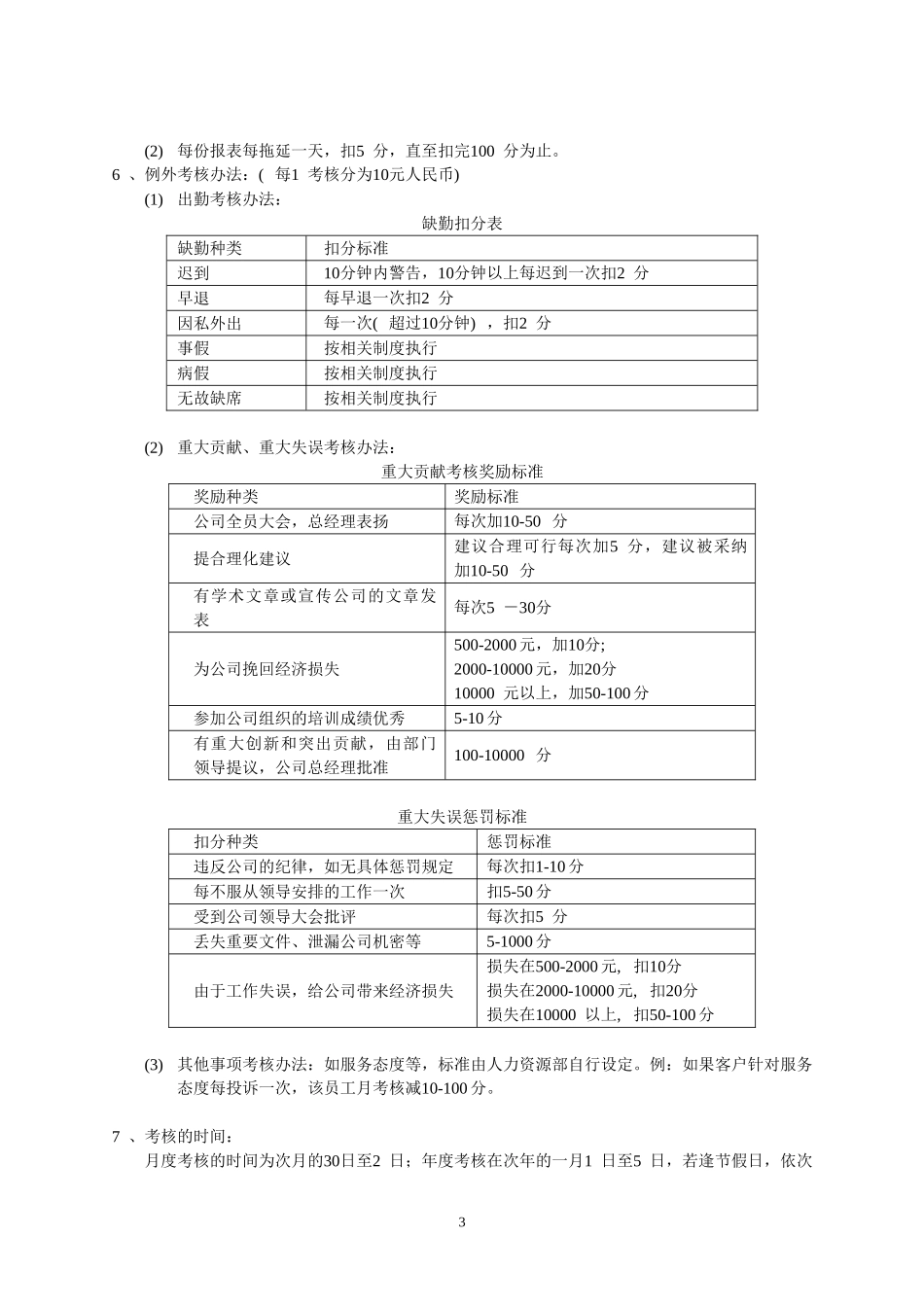 中小型企业绩效考核方案(实例).doc_第3页