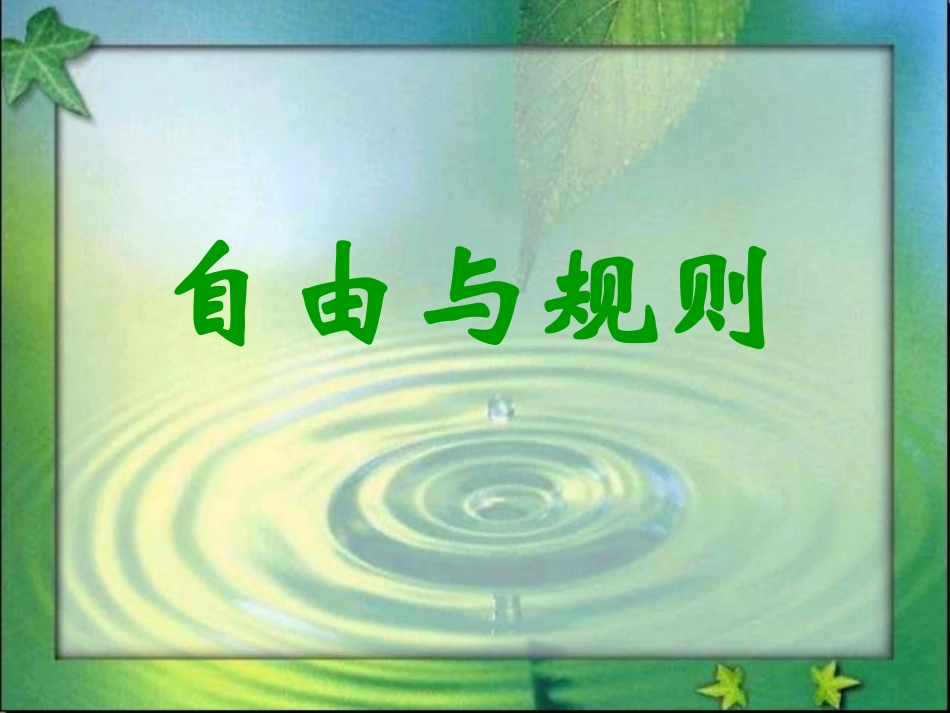 自由与规则 .ppt_第1页